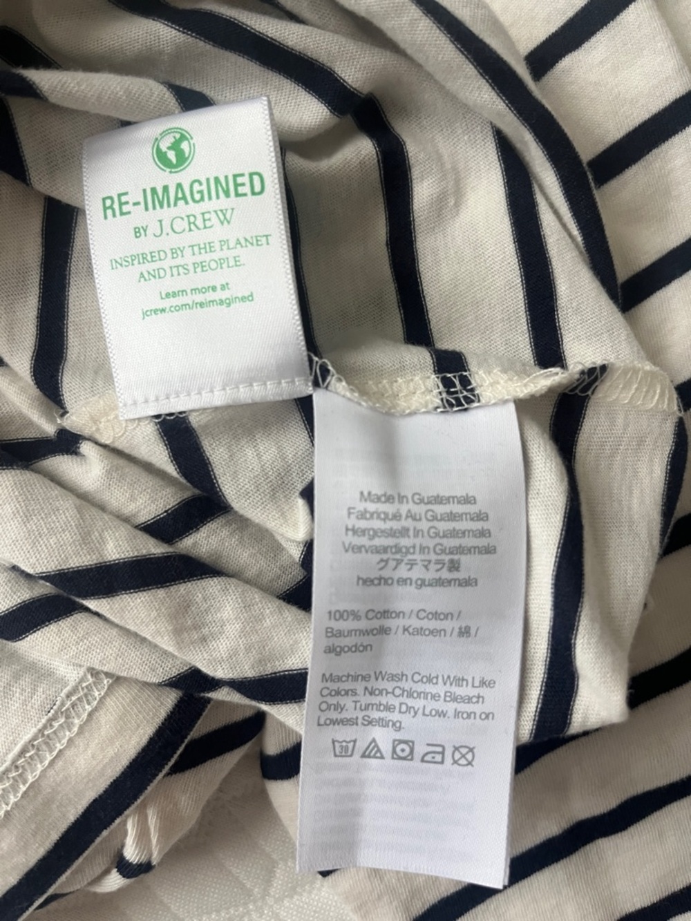 NWT J. Crew Women’s Striped Long Sleeve Tee - Navy & White - Size Medium - Picture 5 of 5